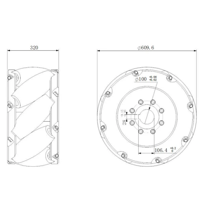 All Size Omnidirectional Mecanum Wheels Made in China